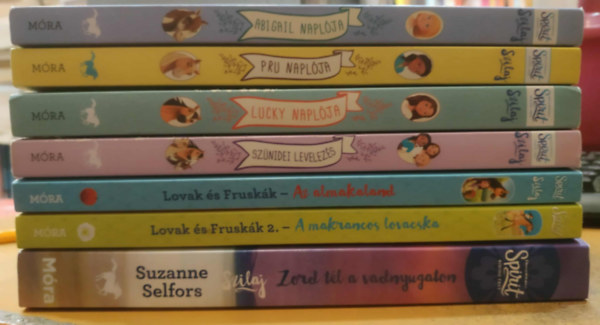 G. M. Berrow, Stacia Deutsch Suzanne Selfors - 7 db Szilaj mesek�nyv: Abigail napl�ja; Pru napl�ja; Lucky napl�ja; Sz�nidei levelez�s; Az almakaland; A makrancos lovacska; Zord t�l a vadnyugaton