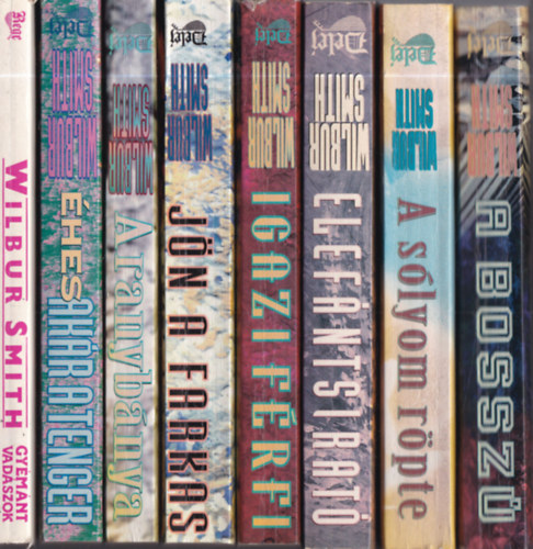 Wilbur Smith - 8 db Wilbur Smith ktet: Gymntvadszok + hes akr a tenger + Aranybnya + Jn a farkas + Igazi frfi + Elefntsirat + A slyom rpte + A bossz