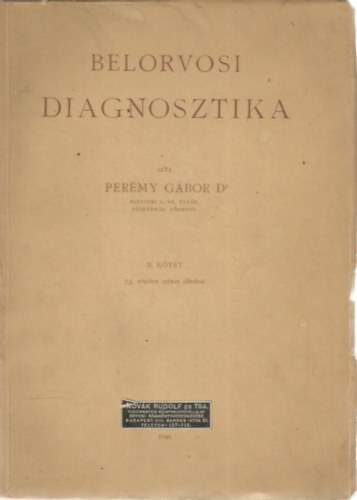 Dr. Permmy Gbor - Belorvosi diagnosztika  II.ktet