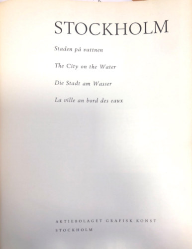 Stockholm staden pa vattnen