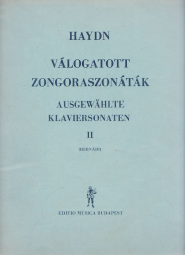 Haydn - V�logatott zongoraszon�t�k II.
