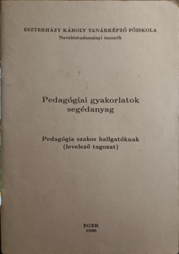 Pedagógiai gyakorlatok segédanyag
