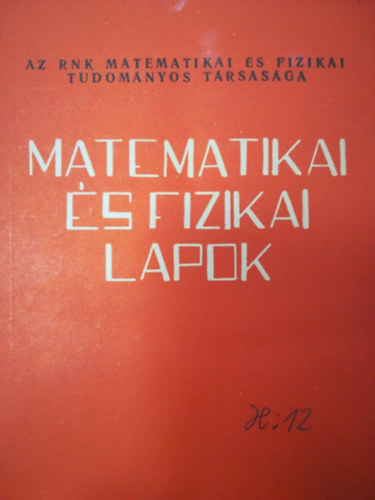 Matematikai s fizikai lapok 7. 1961 jlius