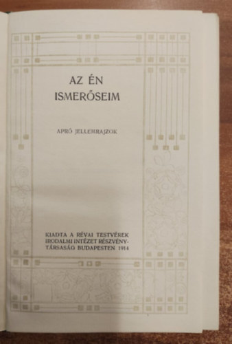 Mikszth Klmn - Az n ismerseim - Apr jellemrajzok -