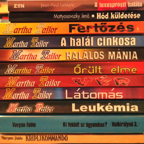 Vavyan Fable, Mattyasovszky Jen�, Jean-Paul Leblanc Martha Tailor - 11 db krimi reg�ny