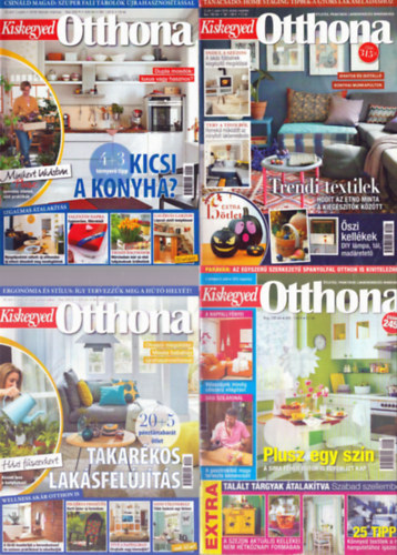 Szűcs Eszter (főszerk.) - 4 db Kiskegyed Otthon magazin: 2010. augusztus, 2018. október-november, 2019. február-március, 2019. június-július