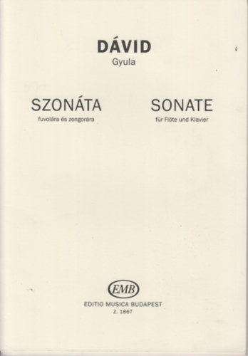Dávid Gyula - Szonáta fuvolára és zongorára