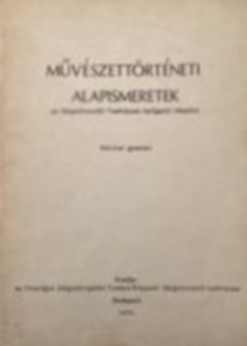 Dr.Dombi Jzsef - Mvszettrtneti alapismeretek