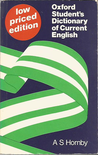 A S Hornby - Oxford student's Dictionary of Current English low priced edition
