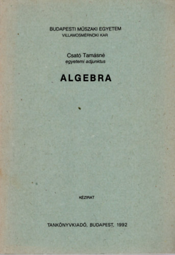 Csató Tamásné - Algebra