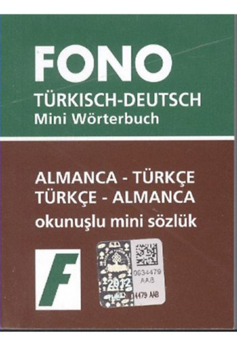 FONO Türkisch - Deutsch Mini Wörterbuch/Almanca - Türkce & Türkce - Almanca okunuslu mini sözlük - (Német-török és török-német miniszótár)