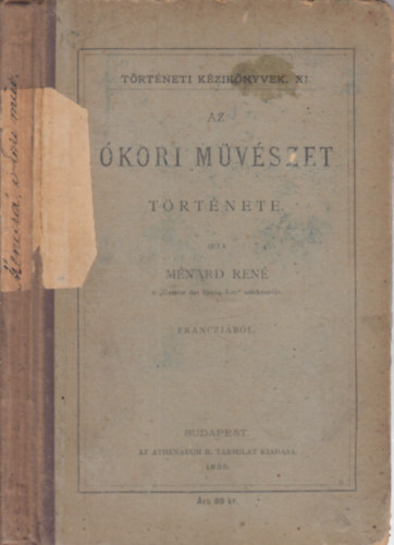 Ménard René - Az ókori művészet története