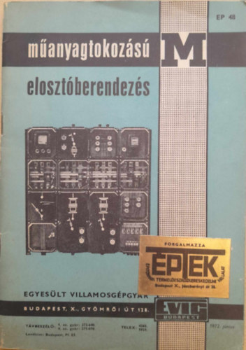 Ernőffy Menyhért - Műanyagtokozású elosztóberendezés