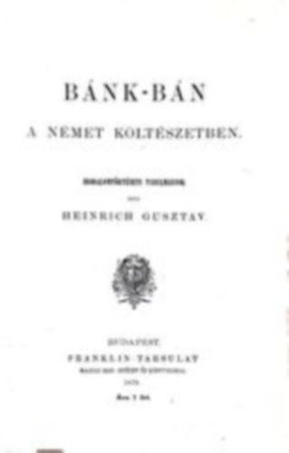 B�nk-b�n a n�met k�lt�szetben