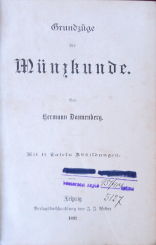 Hermann Dannenberg - Grundzge der mnzkunde