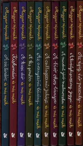 Magyar népmesék 1-10. díszdobozban (Az égig érő paszuly és más mesék, A királykisasszony jegyei és más mesék, A mindent járó malmocska és más mesék, A bíró okos lánya és más mesék, A csillagszemű juhász és más mesék, Az a