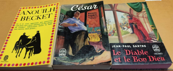 Marcel Pagnol, Jean-Paul Sartre Jean Anouilh - Becket ou l'Honneur de Dieu + Csar + Le Diable et le Bon Dieu (3 ktet)