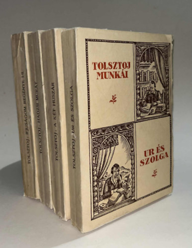 Lev Tolsztoj - Tolsztoj munkái 4 kötet: 1. Ur és szolga 2. A két huszár 3. Hadzsi Murát és egyéb elbeszélések 4. Ifjúságom regénye I-II.