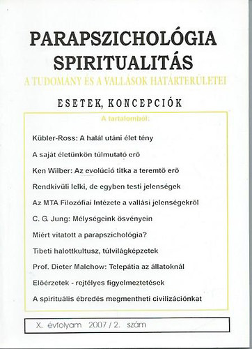 Parapszichológia spiritualitás 2007/2.