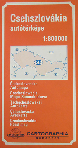 Csehszlovkia auttrkpe 1:800000 / Automapa / Autokarte / Road map