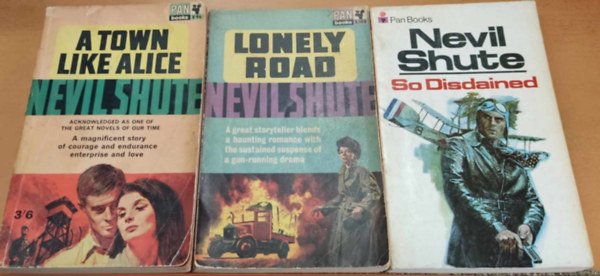 Nevil Shute - 3 db Nevil Shute: A Town Like Alice + Lonely Road + So Disdained