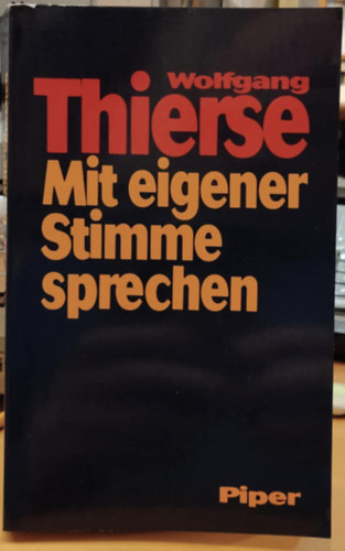 Wolfgang Thierse - Mit eigener Stimme sprechen (Beszljen a sajt hangjn)