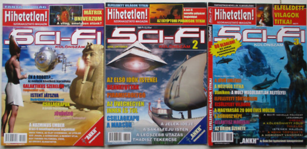 Hihetetlen magazin sci-fi klnszm 1-2-3.