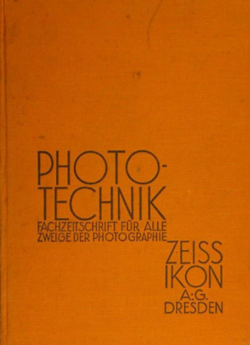 Zeiss Ikon - Photo-Technik Jahrgang 1935/36.. (12 Hefte gebunden im Buch)