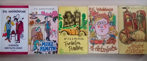 Molnr Zoltn  P. G. Wodehouse (ford.), Zsoldos Vera (illuszt.), Rvbr Tams (ford.) - P. G. Wodehouse knyvcsomag (5db) A nnikm nem talpig rin! + Mike s Psmith + Forduljon Psmithhez! + Az letmvsz + Nyri zivatar