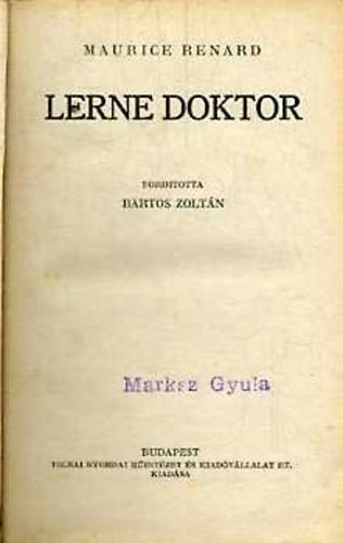 Maurice Renard - Lerne doktor