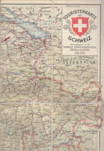 Touristenkarte der Schweiz 1926