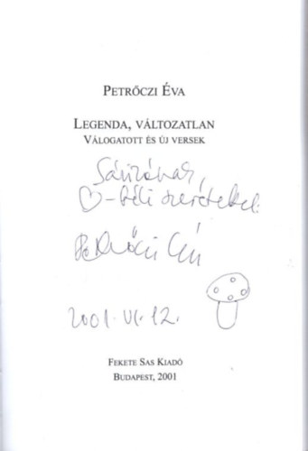 Petrczi va - Legenda, vltozatlan - Vlogatott s j versek - dediklt