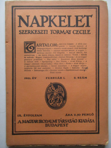 Napkelet 1931. februr 1. 2. szm