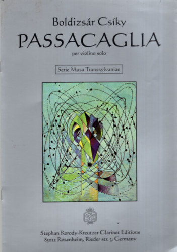 Boldizs�r  Cs�ky Passacaglia sz�l�heged�re