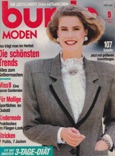 Aenne Burda - 4 db Burda Moden kzimunka magazin 1988/9, 1983/9, 1984/10, 1987/3