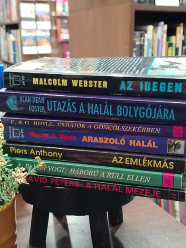 Alan Dean Foster, Fred s Geoffrey Hoyle, Anthony Piers, Van Vogt A.E., David Peters Malcolm Webster - KNYVMENT AJNLAT, 6 DB. Fantasy, Sci-fi Az idegen, Alien - Utazs a hall bolygjra, rhajk a Gnclszekrben, Az emlkms, Hbor a Rull ellen, A hall mezeje