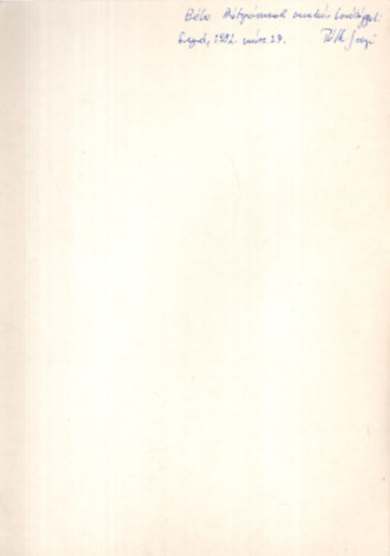 Tóth Sándor - Megjegyzések Toynbee magyar őstörténeti koncepciójához -Különlenyomat - Dedikált