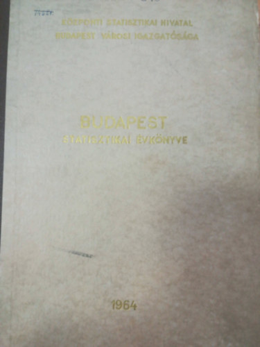 Budapest statisztikai �vk�nyve 1964