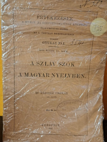 Gyulai Pál - A szláv szók a magyar nyelvben