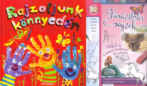 Kate Ashforth - 2 db rajzkönyv kezdő művészeknek: Varázslatos rajzok - Válj te is a ceruza mesterévé! + Rajzoljunk könnyedén