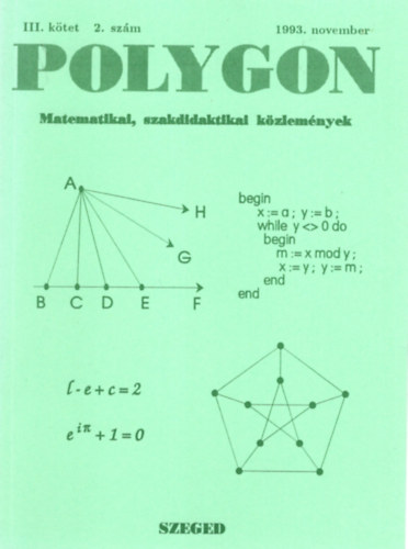 Polygon - Matematikai, szakdidaktikai kzlemnyek 1993. november
