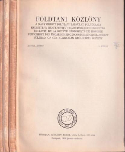 Nemecz Ern - Fldtani Kzlny 1968/1-4 (Teljes vfolyam)