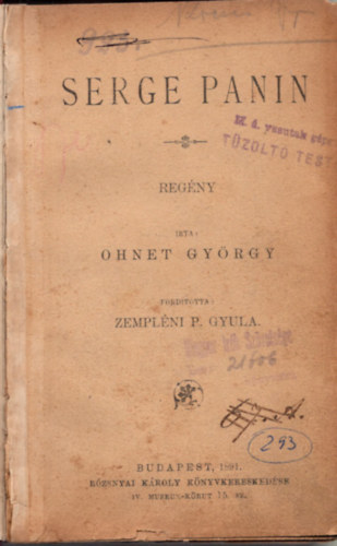 Ohnet Gyrgy - Serge Panin