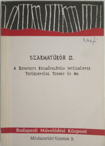 Slézia Gabriella (szerk) - Szakmatükör 2. A budapesti közművelődési intézmények tevékenysége tegnap és ma