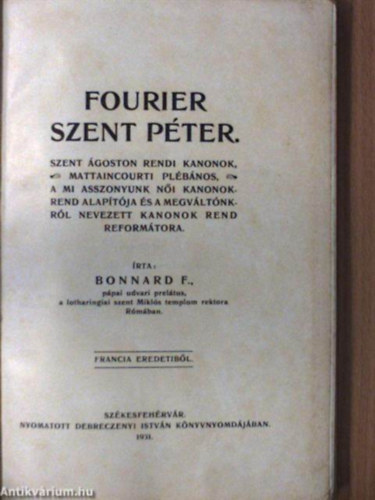 Bonnard F. - Fourier Szent Pter