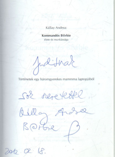 K�llay Andrea - Kommand�s B@rbie �lete �s munk�ss�ga