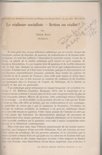 Nagy P�ter - Le r�alisme socialiste - fiction ou r�alit�?