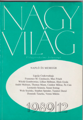 Kry Lszl  (szerk.) - Nagyvilg 1989/12