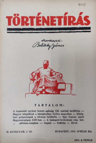 Belitzky Jnos  (szerk.) - Trtnetrs III. vfolyam 1. sz. 1939. janur