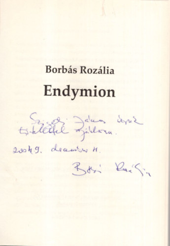 Borbs Rozlia - Endymion - Dediklt